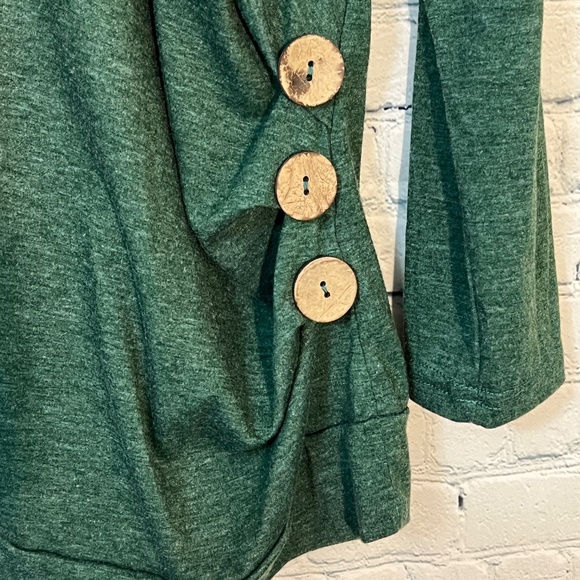 Hunter Green Knit Long Sleeve Top - Picture 2 of 2